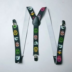 Black Skulls Suspenders